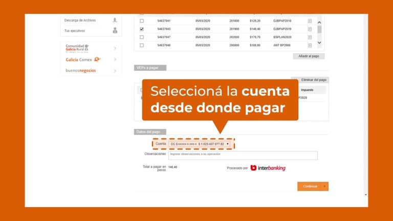 ¡Descubre cómo pagar el VEP en Banco Galicia y simplifica tus trámites!